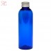 Blue plastic bottle with Aluminiumm cap, 50 ml