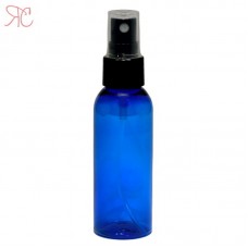 Blue plastic bottle with spray pump, 50 ml