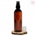 Amber plastic bottle with spray pump, 100 ml