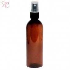 Amber plastic bottle with spray pump, 100 ml