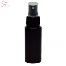 Black plastic bottle with spray pump, 50 ml