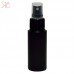 Black plastic bottle with spray pump, 50 ml