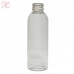 Transparent plastic bottle with Aluminiumm cap, 100 ml