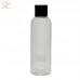 Transparent plastic bottle with flip-top cap, 100 ml
