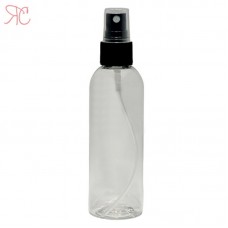 Transparent plastic bottle with spray pump, 100 ml