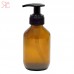 Amber glass bottle with dispensing pump, 150 ml
