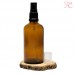 Amber glass bottle with spray pump, 100 ml