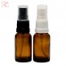 Amber glass with spray pump, 15 ml