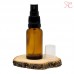 Amber glass bottle with spray pump, 20 ml