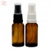 Amber glass bottle with spray pump, 20 ml