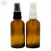 Amber glass bottle with spray pump, 50 ml