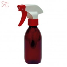 Amber plastic bottle with trigger pump, 200 ml 