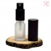 White frosted glass perfume bottle with spray pump, 10 ml