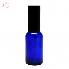 Blue glass perfume bottle with spray pump, 30 ml