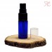 Blue glass perfume bottle with fine mist pump, 5 ml