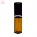 Amber glass perfume bottle with black pump, 5 ml