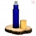 Blue frosted glass roll-on bottle, 10 ml