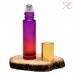 Pink-red gradient glass roll-on bottle, 10ml