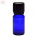 Blue glass bottle with childproof cap, 10 ml