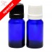 Blue glass dropper bottle, 10 ml