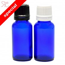Blue glass bottle with dropper, 20 ml
