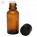 Amber glass bottle with dropper and childproof cap, 20 ml