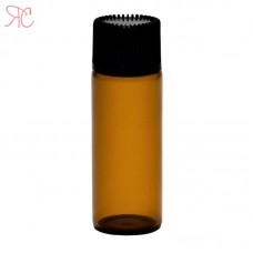 Amber thin glass bottle with dropper, 5 ml