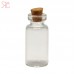 Transparent glass bottle with cork cover, 3 ml