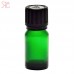 Green glass bottle with childproof cap, 10 ml