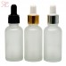 Frosted white glass bottle with pipette, 30 ml