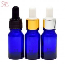 Blue glass bottle with pipette, 10 ml
