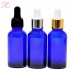 Blue glass bottle with pipette, 30 ml