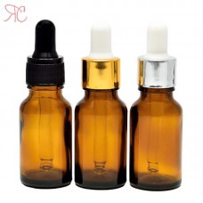 Amber glass bottle with pipette, 15 ml