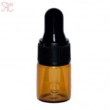 Amber glass bottle with pipette, 2 ml