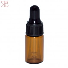 Amber glass bottle with pipette, 3 ml