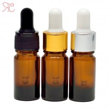 Amber glass bottle with pipette, 5 ml