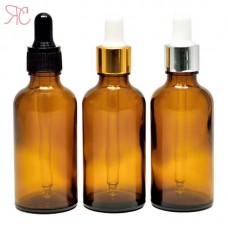 Amber glass bottle with pipette, 50 ml