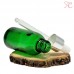 Green glass bottle with pipette, 30 ml