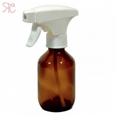 Amber glass bottle with trigger pump, 150 ml