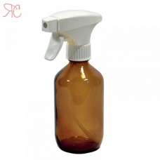 Amber glass bottle with trigger pump, 250 ml