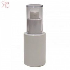 White glossy glass bottle with pump (lotion), 30 ml