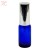 Blue glass bottle with silver pump lotions, 30 ml
